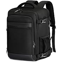 KLOSTAIN Zaino Ryanair 40x20x25 da Viaggio Aereo Bagaglio a Mano 20L Borsa da Cabina per Uomo e Donna, Lavoro, Trekking, Scuola, 14 Pollici Porta PC Dayback Nero
