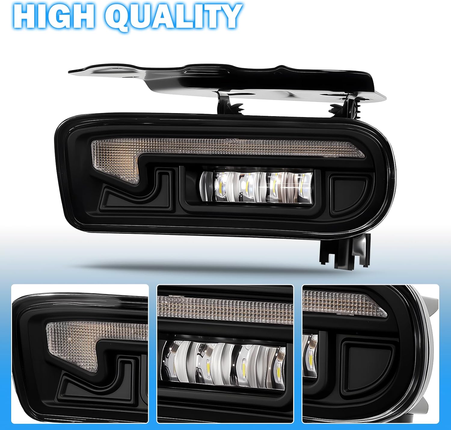 LED Fog Lights Assembly Compatible with 2002 2003 2004 2005 2006 Cadillac Escalade, Escalade EXT, Escalade ESV Fog Lamps