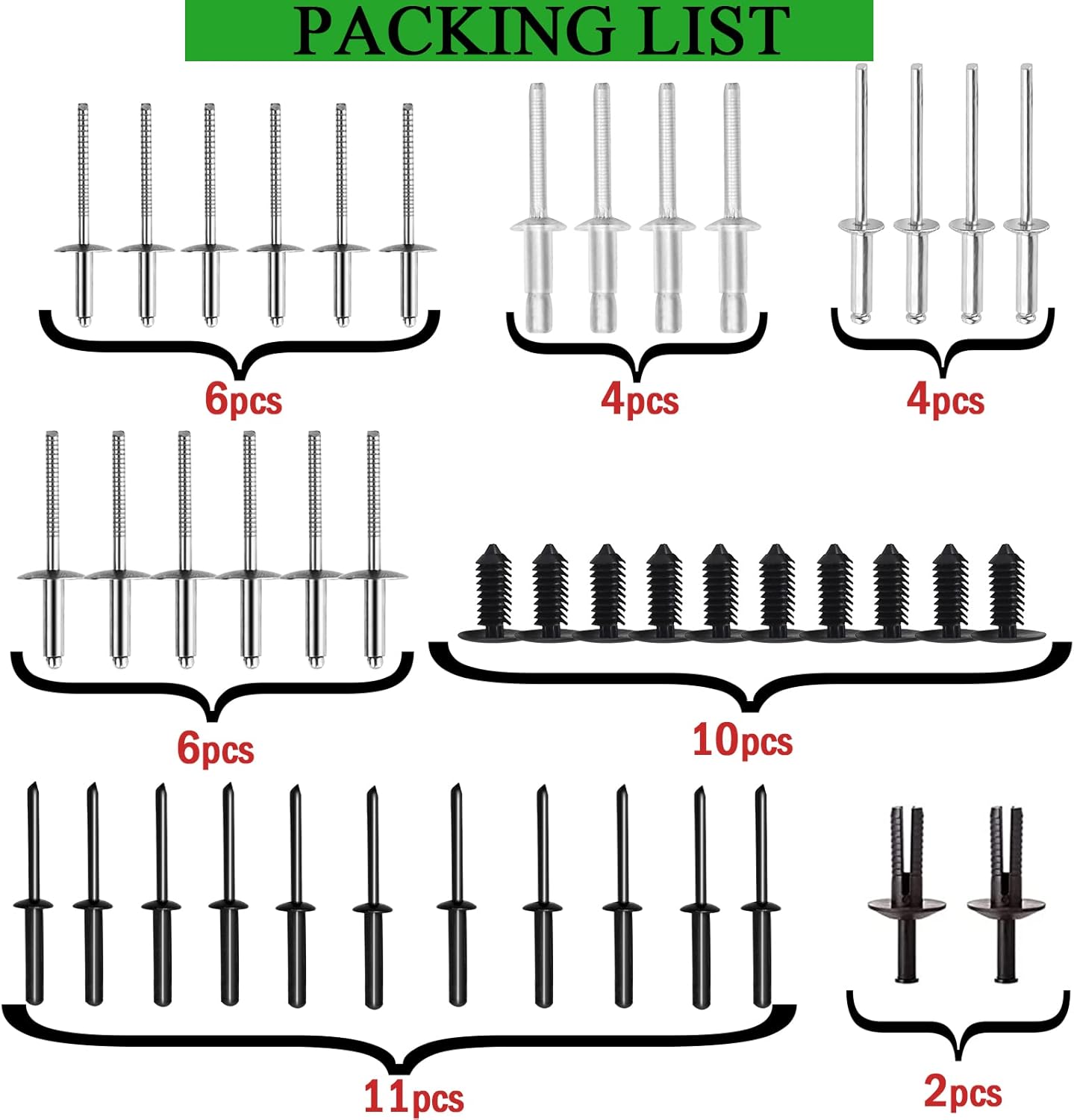 Buy LEAPGOMAX EZGO Rivet Kit POP Complete OEM Body Hardware for 1994+ EZGO TXT Gas/Electric Golf