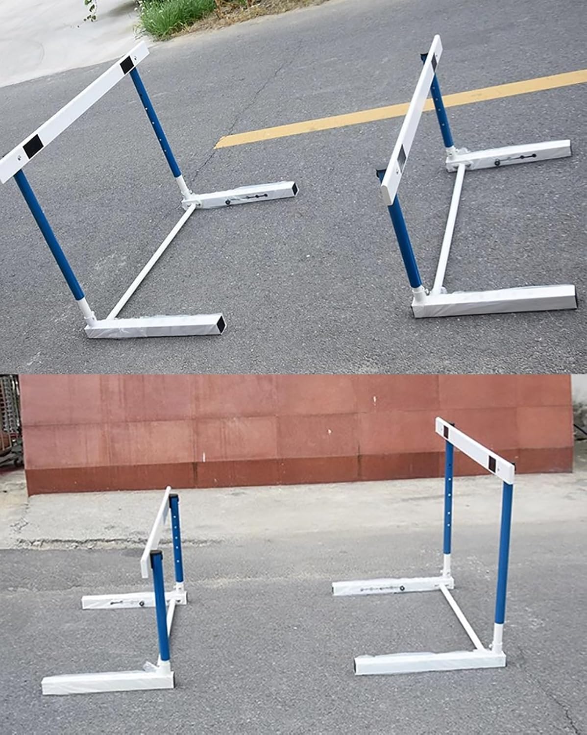 Ostacoli regolabili per pista e campo, attrezzatura per allenamento di velocità per esercizi di salto, migliora le prestazioni atletiche, set da 3, 190 cm