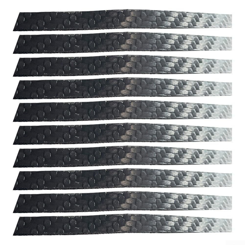 Paquete de 10 cintas protectoras de borde de paleta de tenis de mesa para prolongar la vida útil de la raqueta (negro, 6 mm)