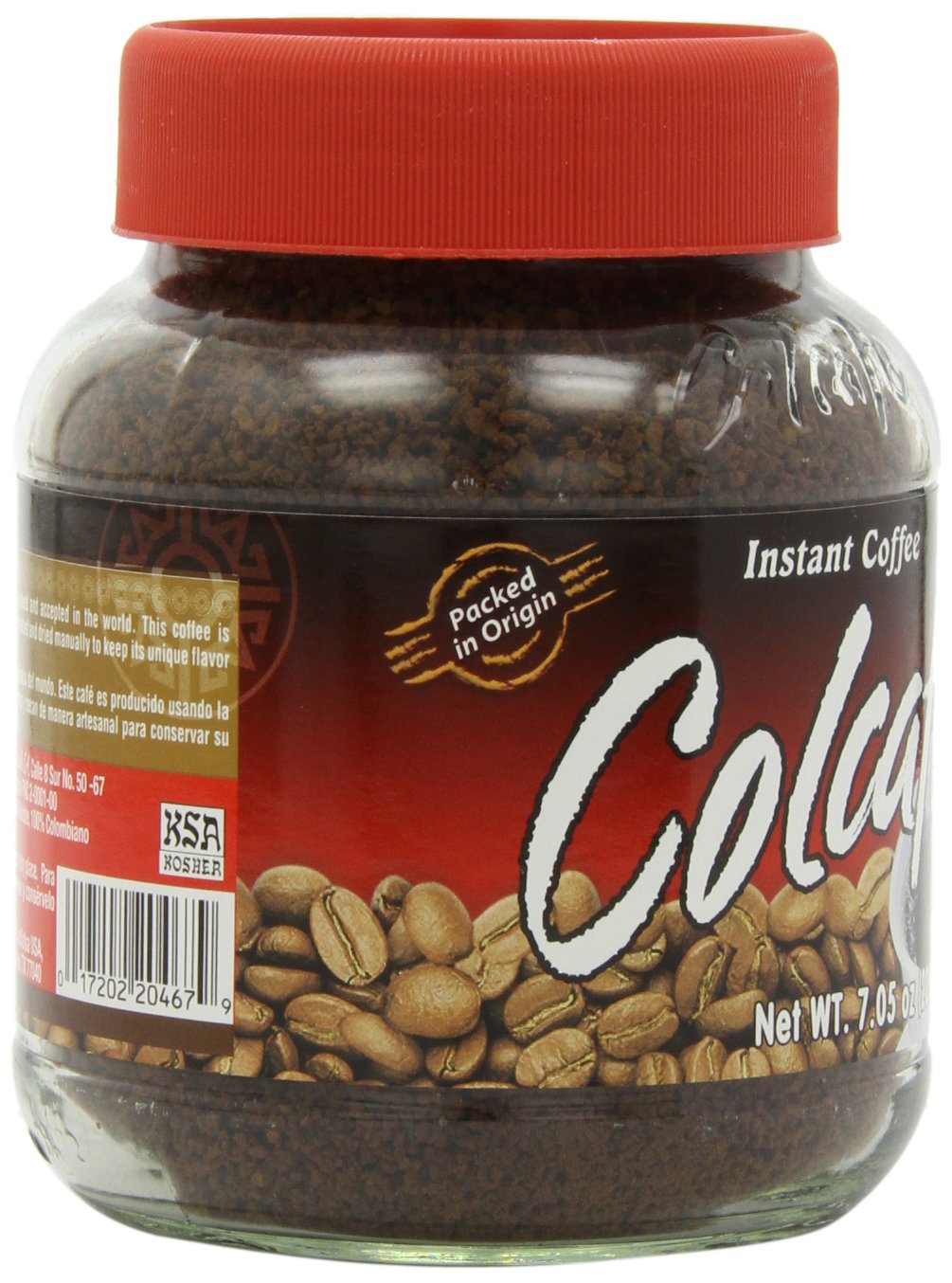 Colcafe Instant Coffee, 7.05-Ounce (Pack of 4)
