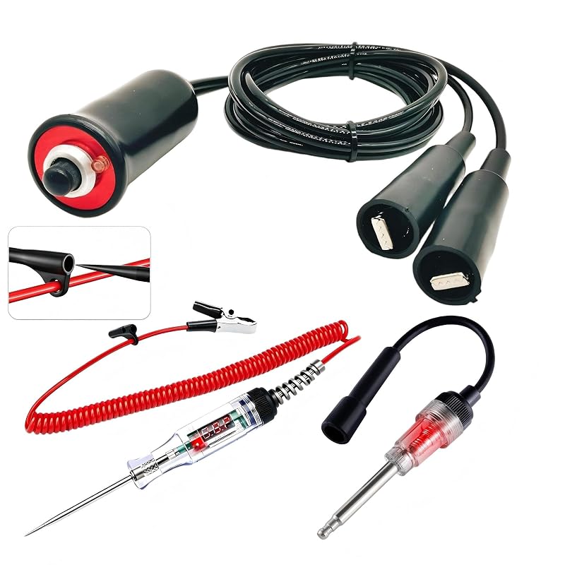 Kit de Teste Automotivo VCC 3 em 1 com Partida Remota, Testador de Faísca e Caneta de Teste de Circuito – 3 peças