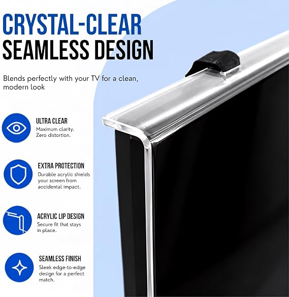 from 19 inch to 75 inch ULTIMATE Anti UV Acrylic for QLED, OLED, LCD, LED Plasma 3D HDTV (30