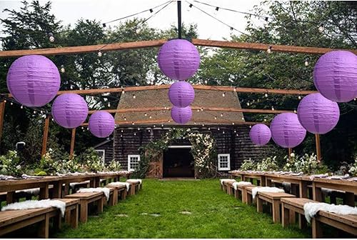 Miniatura 258 de BEISHIDA Faroles de papel blanco de 12 pulgadas decorativos chinos/japoneses colgantes redondos de papel para cumpleaños, bodas, Navidad, novia