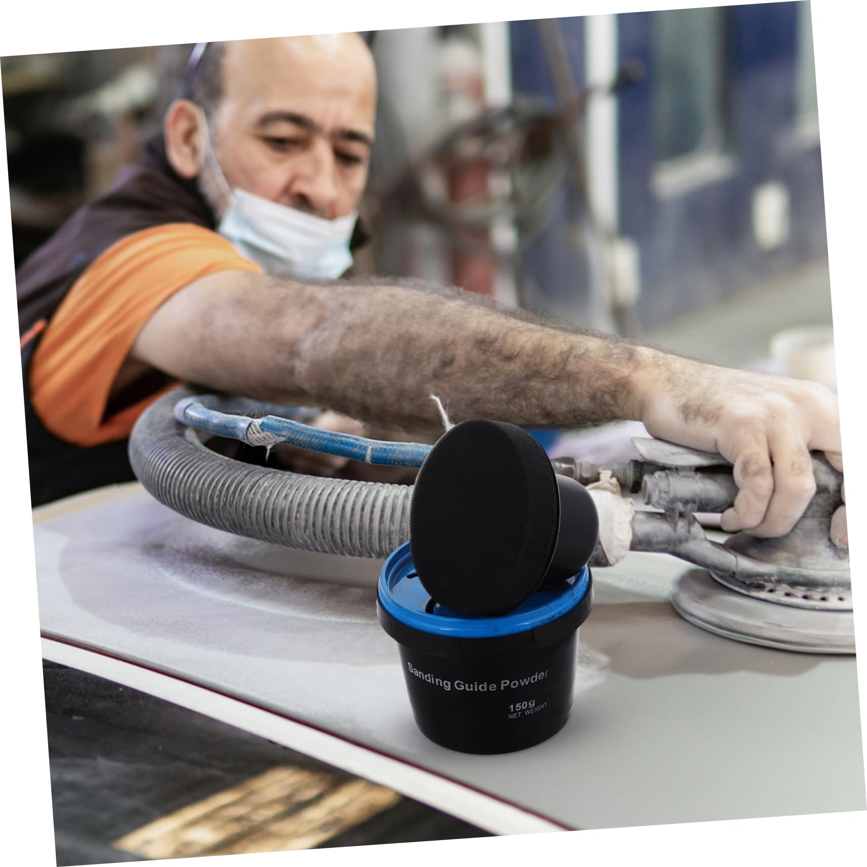 Polvere Guida per Riparazione Carrozzeria Auto in Carbonio | Indicatore per Stucco e Lamiera, per Restauro e Riparazione, Finitura a Secco per Lavori di Carrozzeria