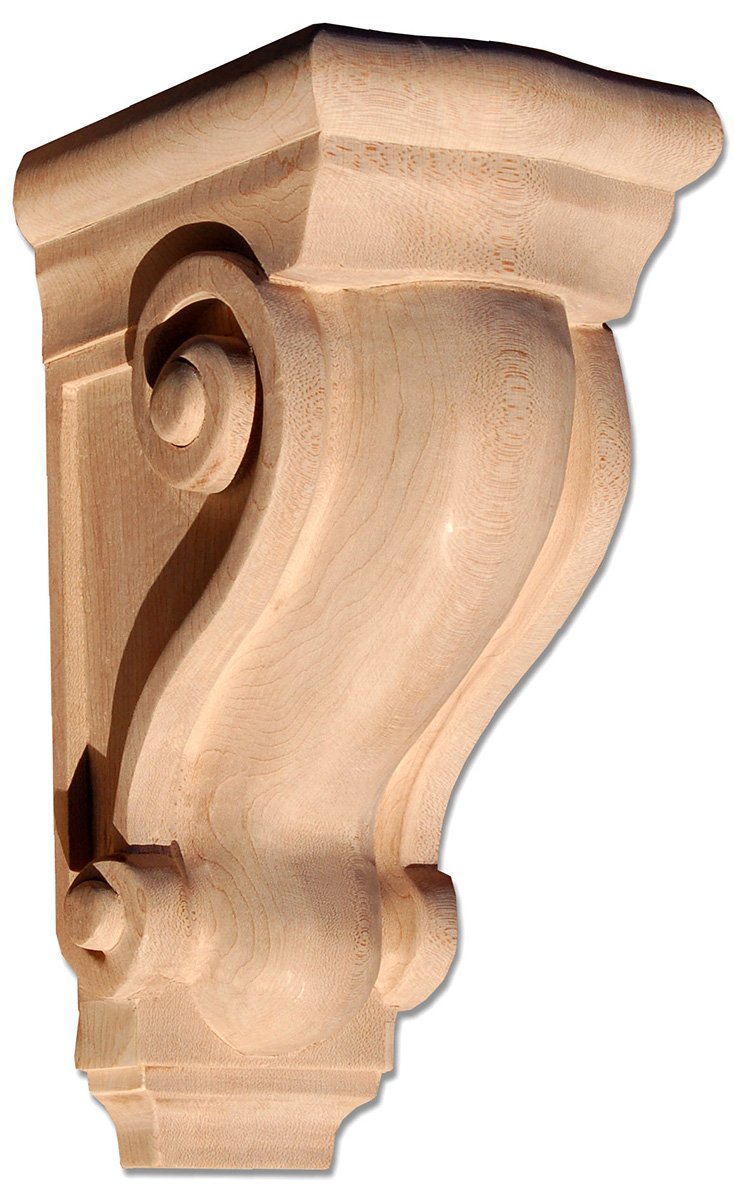 W74L Hilton Large Maple Corbel Unfinished Hardwood