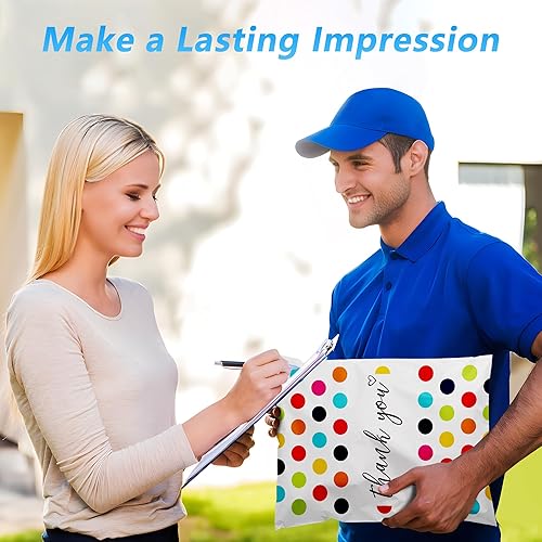 Miniatura 6 de Sobres de polietileno de 14.5 x 19 pulgadas, paquete de 50 bolsas de envío con autoadhesivos, sobres de correo de agradecimiento, bolsas postales