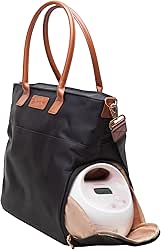 Abby Breast Pump Tote with Real Leather Straps &ndash; Stylish