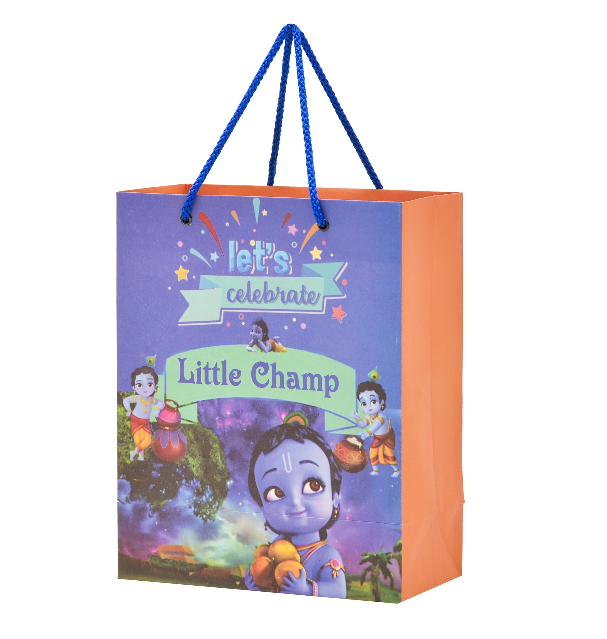 PPJ ® -HAPPY BIRTHDAY (LITTLE KRISHNA THEME) PARTY (10 Pcs.) PAPER CARRY BAG, 10 Inch X 8 Inch X 4 Inch RETURN GIFT/HAPPY BIRTHDAY/RETURN GIFTS/GIFTS/GIFT BAGS/GIFT COVERS (Pack of 10) (B0CXXQ4XB1) Amazon Price History, Amazon Price Tracker