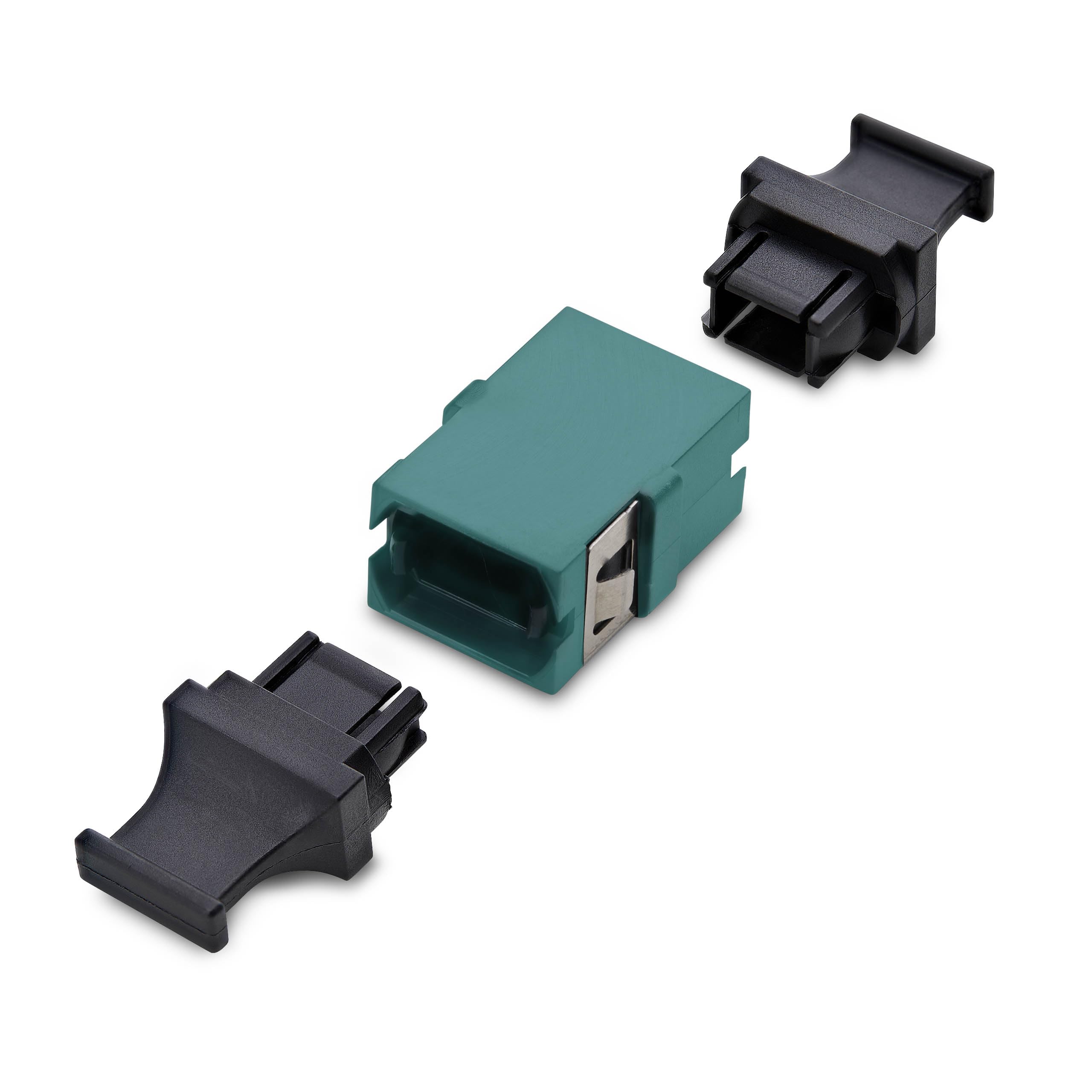 StarTech Accoppiatore MPO/MTP, adattatore fibra multimodale OM3/OM4, Key Up-Key Down, MPO/MTP-PC per patch panel e enclosure, Aqua
