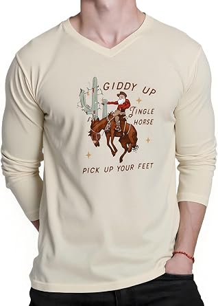 Unisex Graphics T-Shirt Mens Long Sleeve Casual Lightweight Shirts Soft Stretch Basic Tees Fall Tops