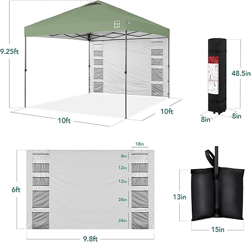 Miniatura 98 de Best Choice Products Carpa Toldo Desplegable de 10x10 pies para Instalación de 1 Persona, Refugio Portátil Instantáneo con Botón de 1 Toque