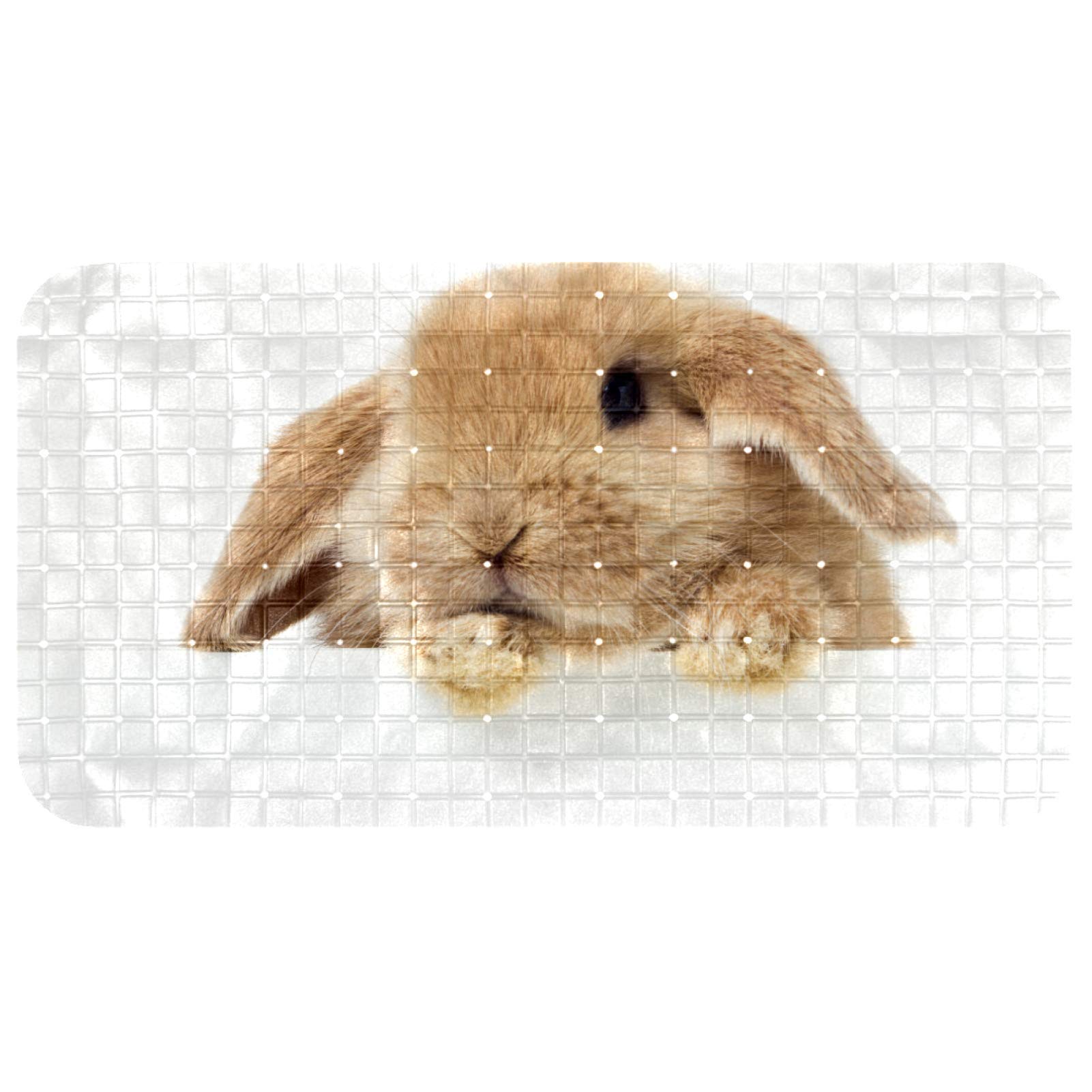 Tapis de bain pour enfants antidérapant avec ventouses et trous