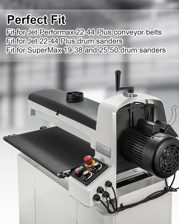 120 Grit Drum Sander Conveyor Belt Compatible with Jet Performax 22-44 Plus Belt Jet 22-44 Plus Drum Sander SuperMax 19-38 and 25-50 Drum Sanders, 22-3/8 Inch x 47-1/2 Inch by Qnbes - Image 5