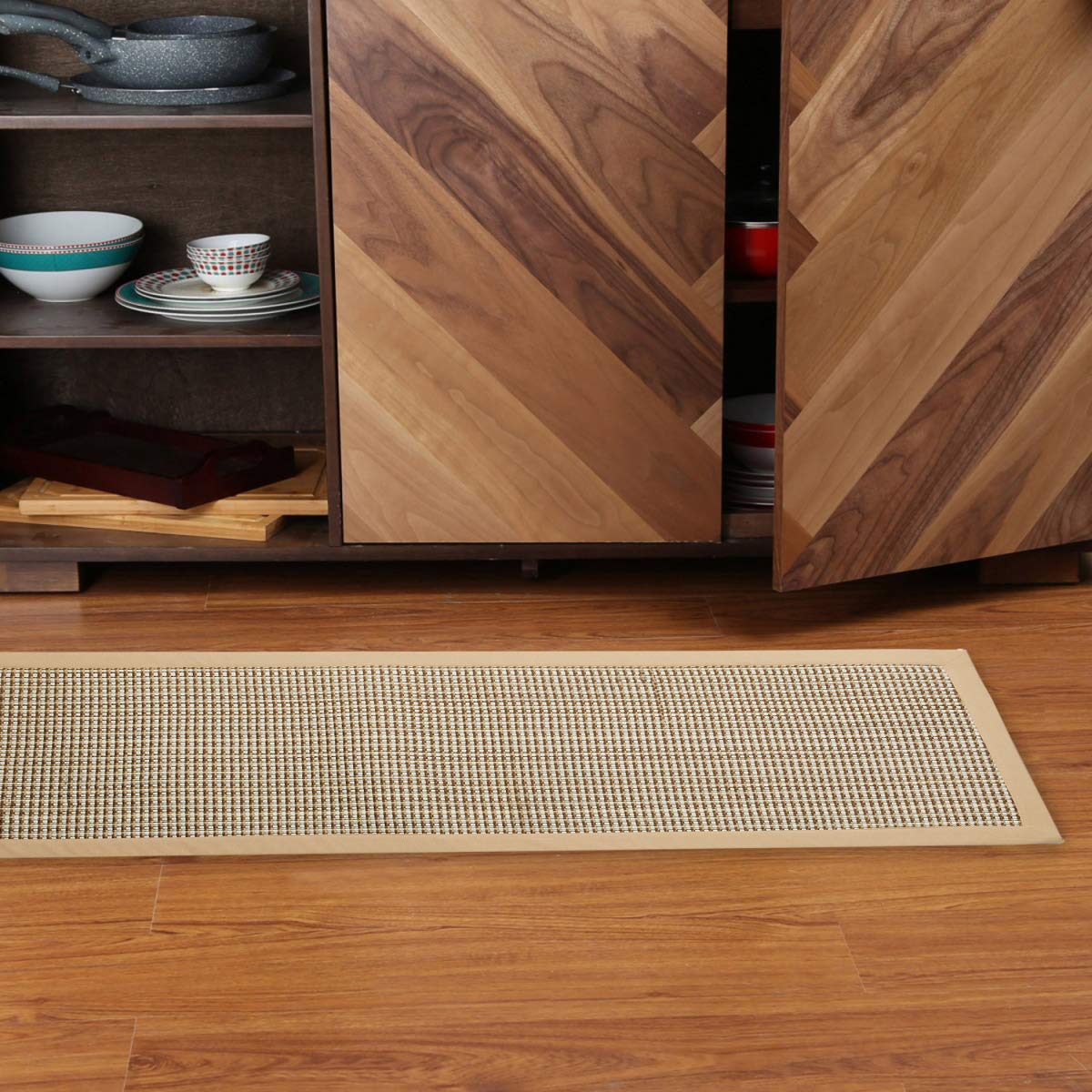 Home Centre Windsor Cloud Textured Foldable Rug - 45 cm x 130 cm