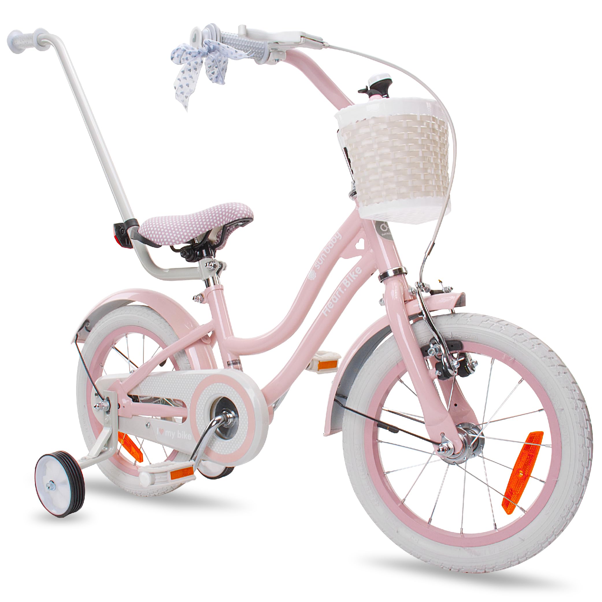 sun baby Bicicleta para niñas Heart Bike, tamaño de Rueda 12 14 16 Pulgadas, con Barra de Empuje Desmontable, Bicicleta Infantil para niñas de 2 a 6 años — view 27