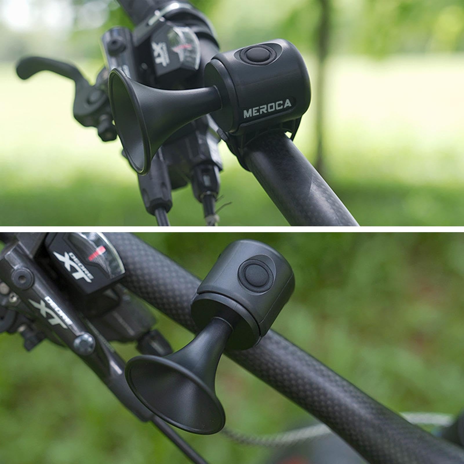 Alarma de bocina de bicicleta, 120 dB, súper fuerte, bocina eléctrica para bicicleta con botón de espera largo, funciona con pilas y IPX4, resistente al agua, timbre de bicicleta ruidoso para