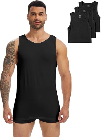 Mens Tall Sleeveless Undershirt Lightweight Breathable S-4XL 1&3 Pack