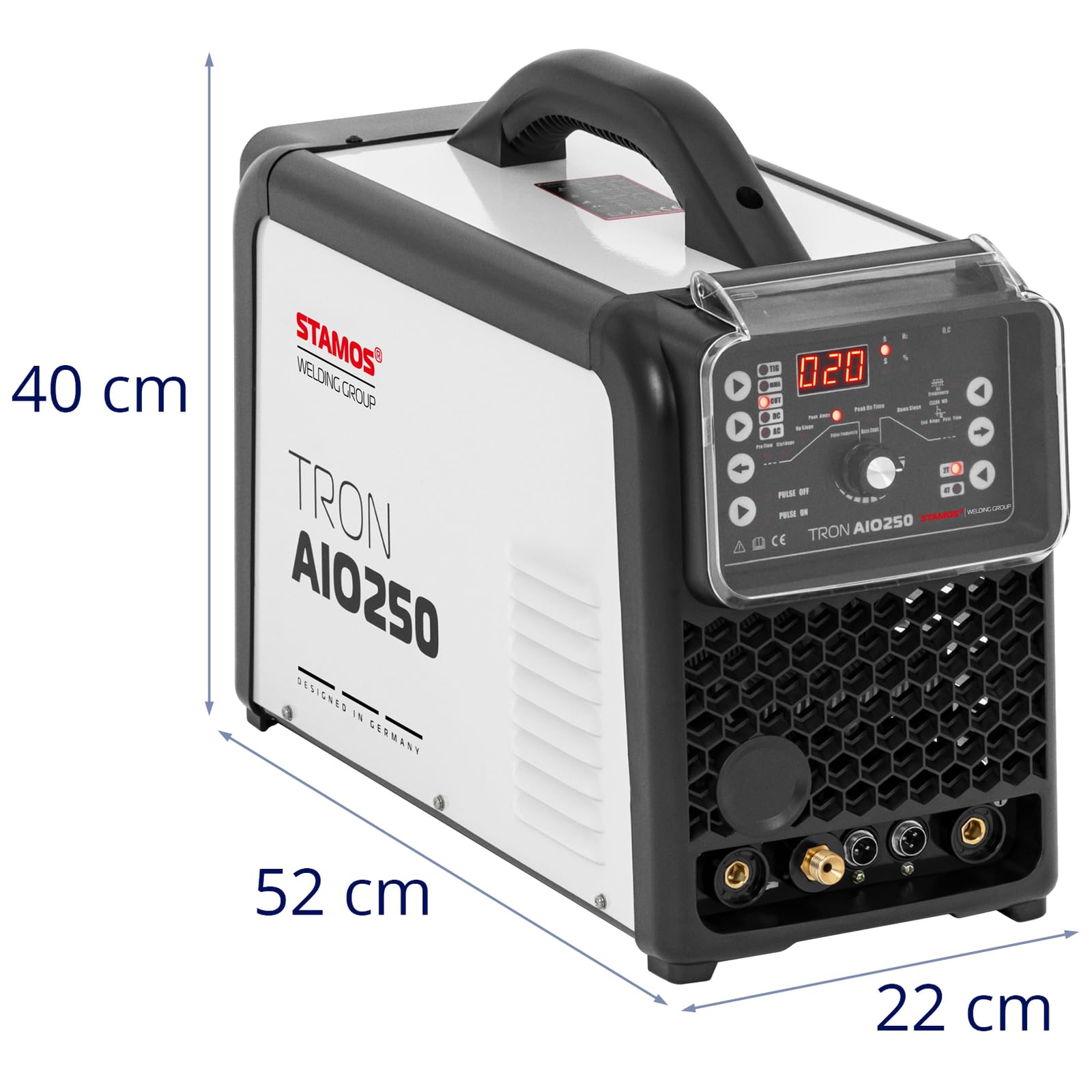 Stamos TRON AIO250 Máquina soldadora multiproceso TIG AC DC MMA 250 A CUT 50 A Ciclo de trabajo del 60% Soldador combinado Equipo de soldadura profesional 3 en 1