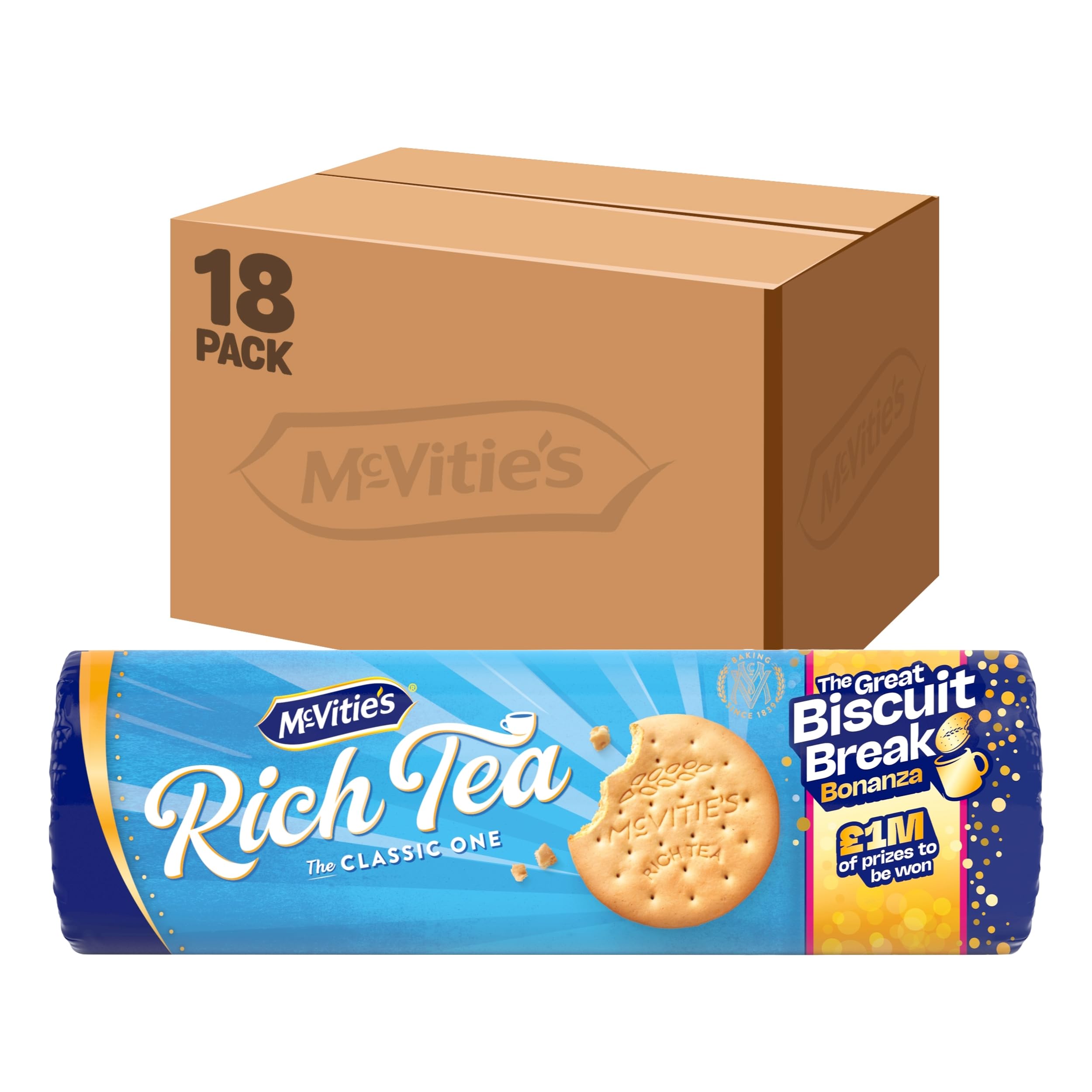McVitie'sRich Classic Tea Biscuit, 300 g (Pack of 18)