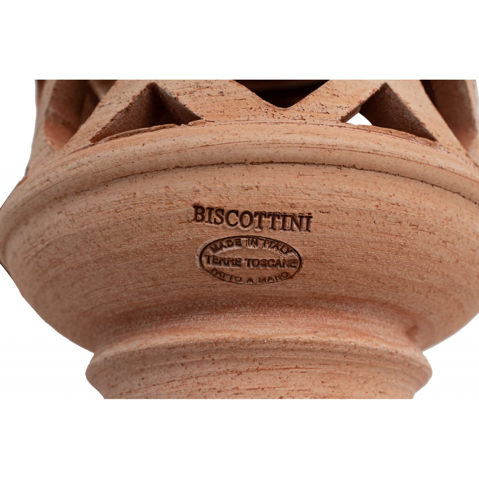 Biscottini Lanterna da esterno in terracotta 54x34x34 cm | Lanterne da esterno portacandele Made in Italy | Lanterne per illuminazione giardino