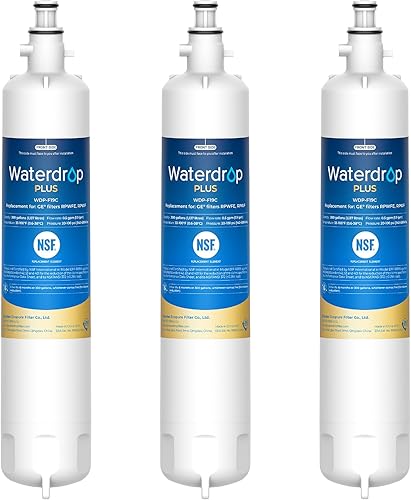 Waterdrop Repuesto Plus para GE RPWFE, RPWF (con CHIP) NSF 401 Filtro de agua para refrigerador, compatible con WSG-4, GFE28GBLTS, GFE28GSKSS,