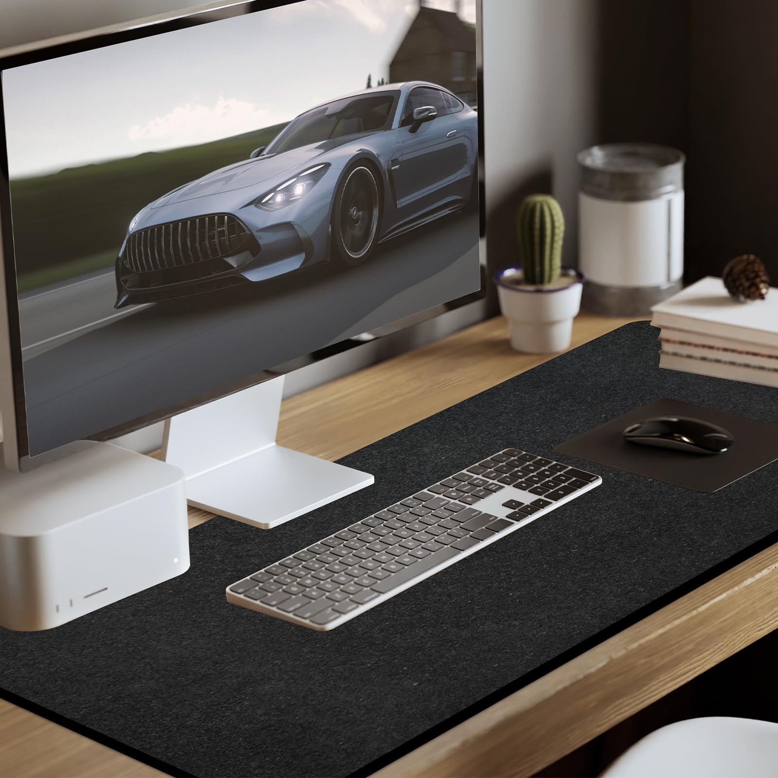 JEDWKFA Alfombrilla Ratón xxl, Alfombrilla de Escritorio de Fieltro, Mouse Pad, Protector Escritorio, 100 x 40 cm, Antideslizante, Suave, Desk Mat, Alfombrilla Gaming xxl para Oficina o Hogar