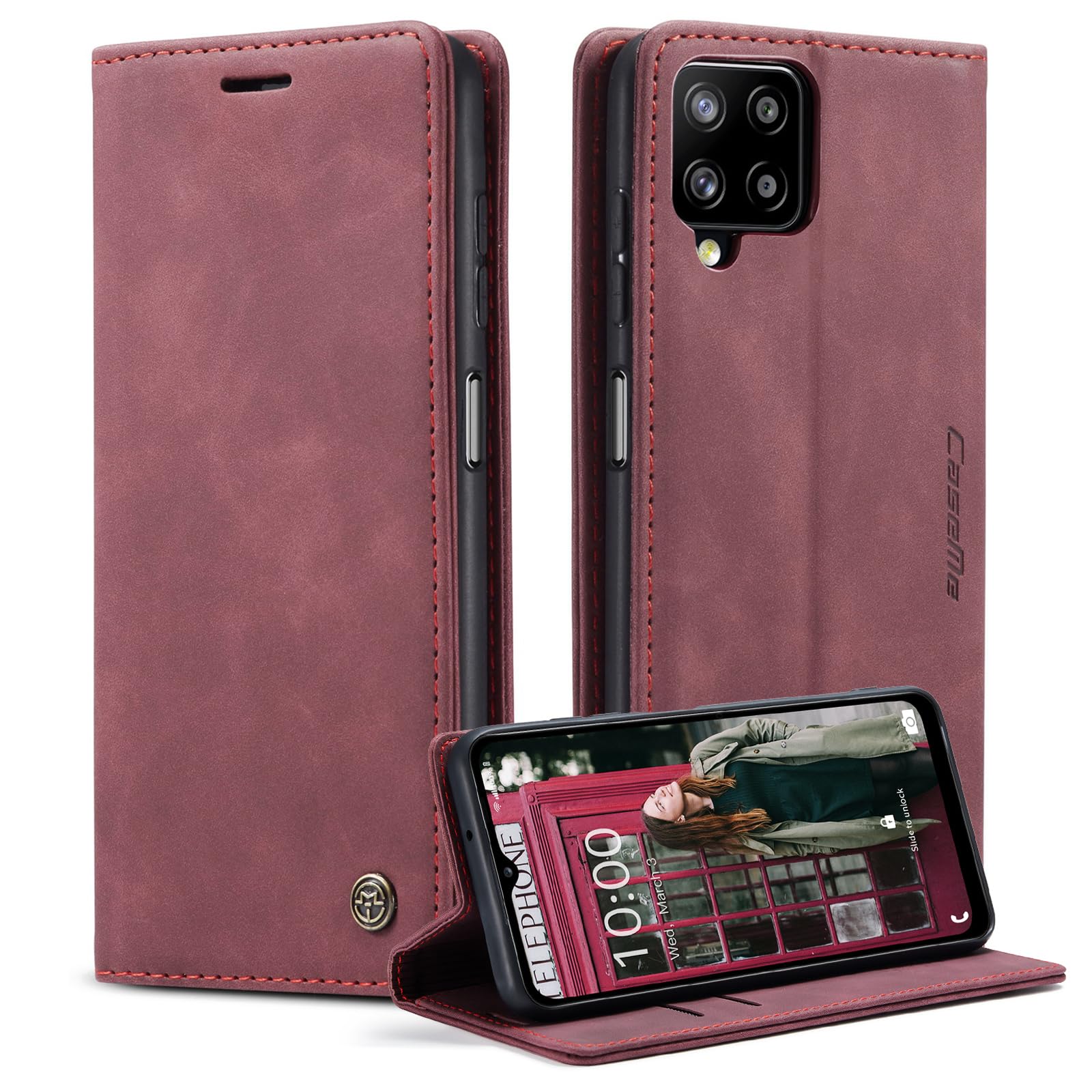 GerlWorld Leder Klapphülle für Samsung