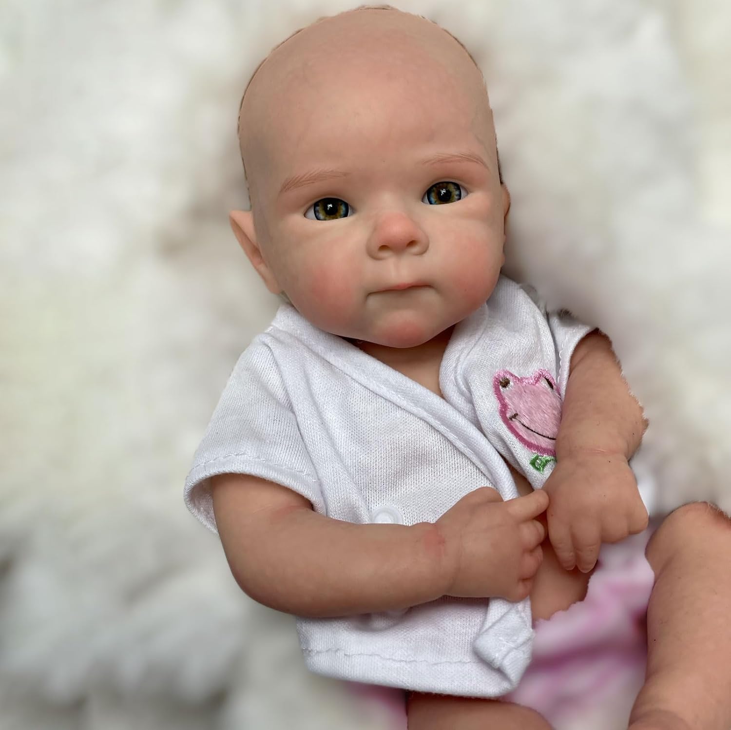 Gileutay 12in Lifelike Silicone Baby Doll Full Body Girl Realistic Newborn Doll Real Life Silicone Reborn Baby Anatomically Correct