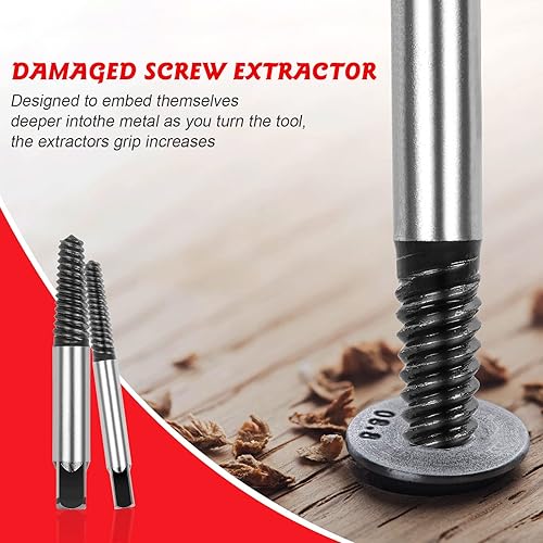 Vista 6 de Extractor de tubería de agua rota, 8 piezas, extractor de tornillo de tubo de agua roto para quitar tornillos pelados y pernos rotos, tornillo