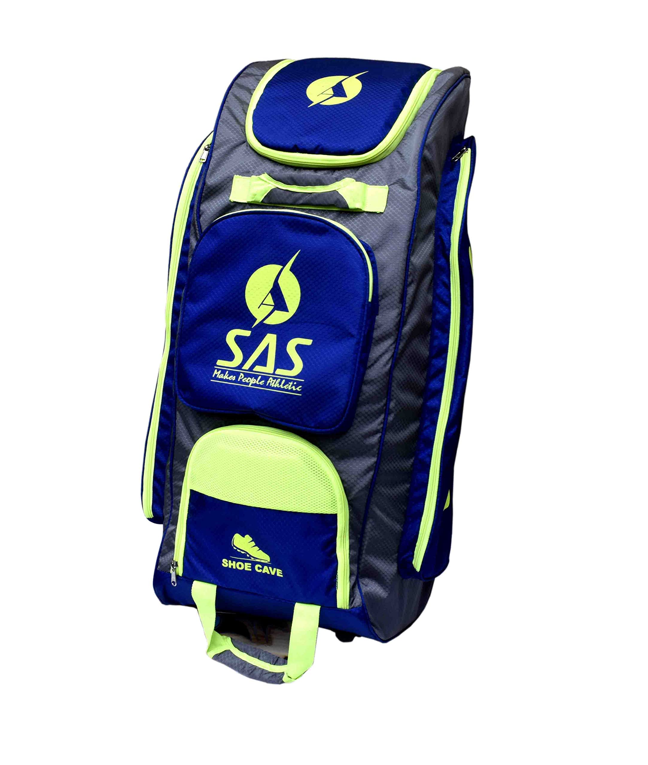 SAS SPORTS Cricket PRO Cricket Kit Bag with Wheels | Senior Cricket Kit Bag with Trolley | Duffle Kit Bag with Wheels for Cricket Equipment | Cricket Kit Bag Trolley (Large, Blue) (B08W9V4DLB) Amazon Price History, Amazon Price Tracker