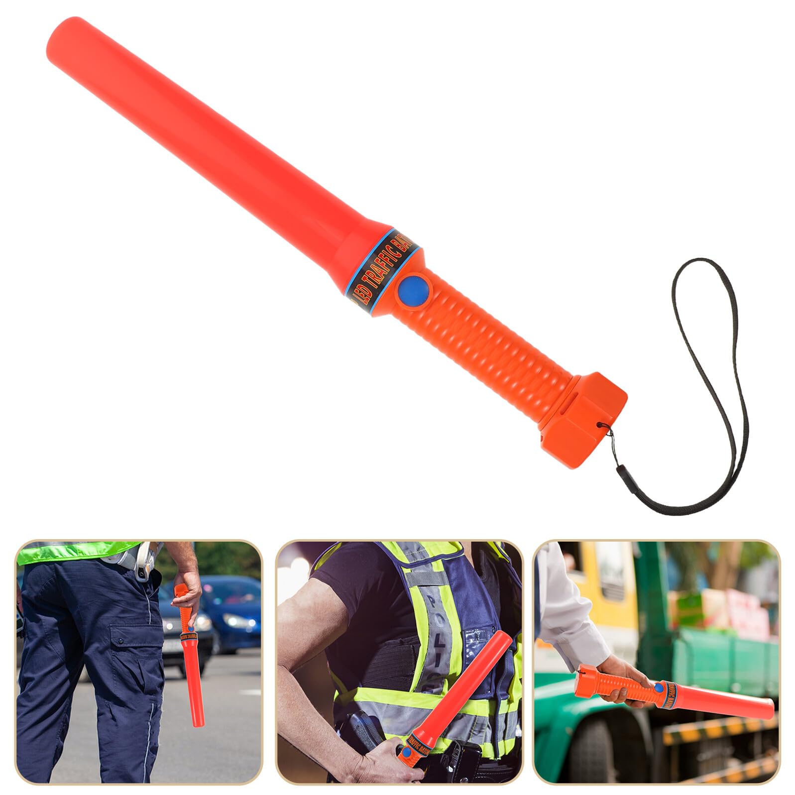 Varita De Señalización De Tráfico LED Varita De Señalización Policial Barras Luminosas De Emergencia Linterna LED Señal De Tráfico Intermitente Naranja