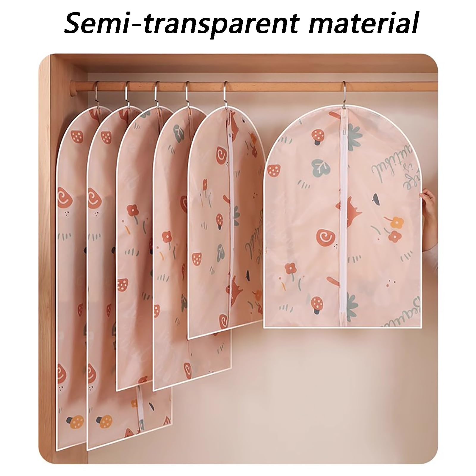 funda para perchas, Bolsa for colgar ropa, for, fundas translúcidas for con cremalleras, for vestidos, trajes(60 * 140cm/24 * 55in)