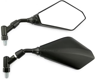 motorize – Ein Paar Spiegel mit M10 rechts Hand Gewinde – 2 Rückfahrkamera – Kawasaki Aprilia Husqvarna Yamaha Honda BMW K...