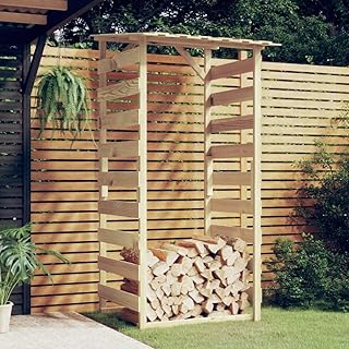 ACAGALA Pergola mit Dach 100x90x200 cm 1 STK Gartenpavillon Holzbogen Spalier, Sonnenschutz für Brennholzlagerung, Kiefernholz Imprägniert
