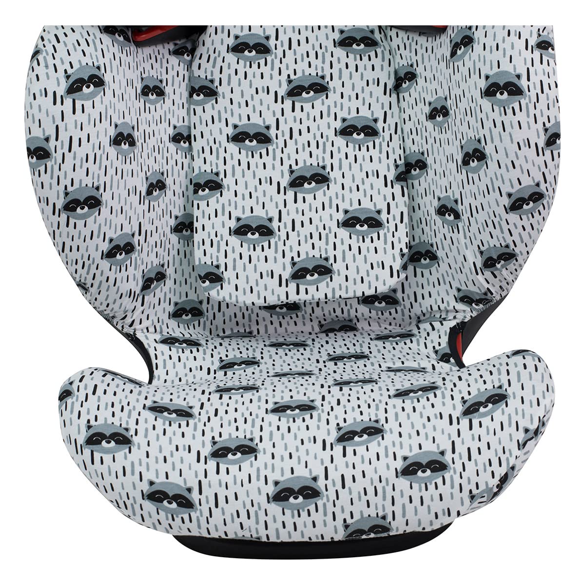 JYOKO KIDS Rivestimento per seggiolino auto in cotone compatibile con Bebe Confort, Maxi Cosi Rodi, Rodifix (Rodifix, Raccoon)