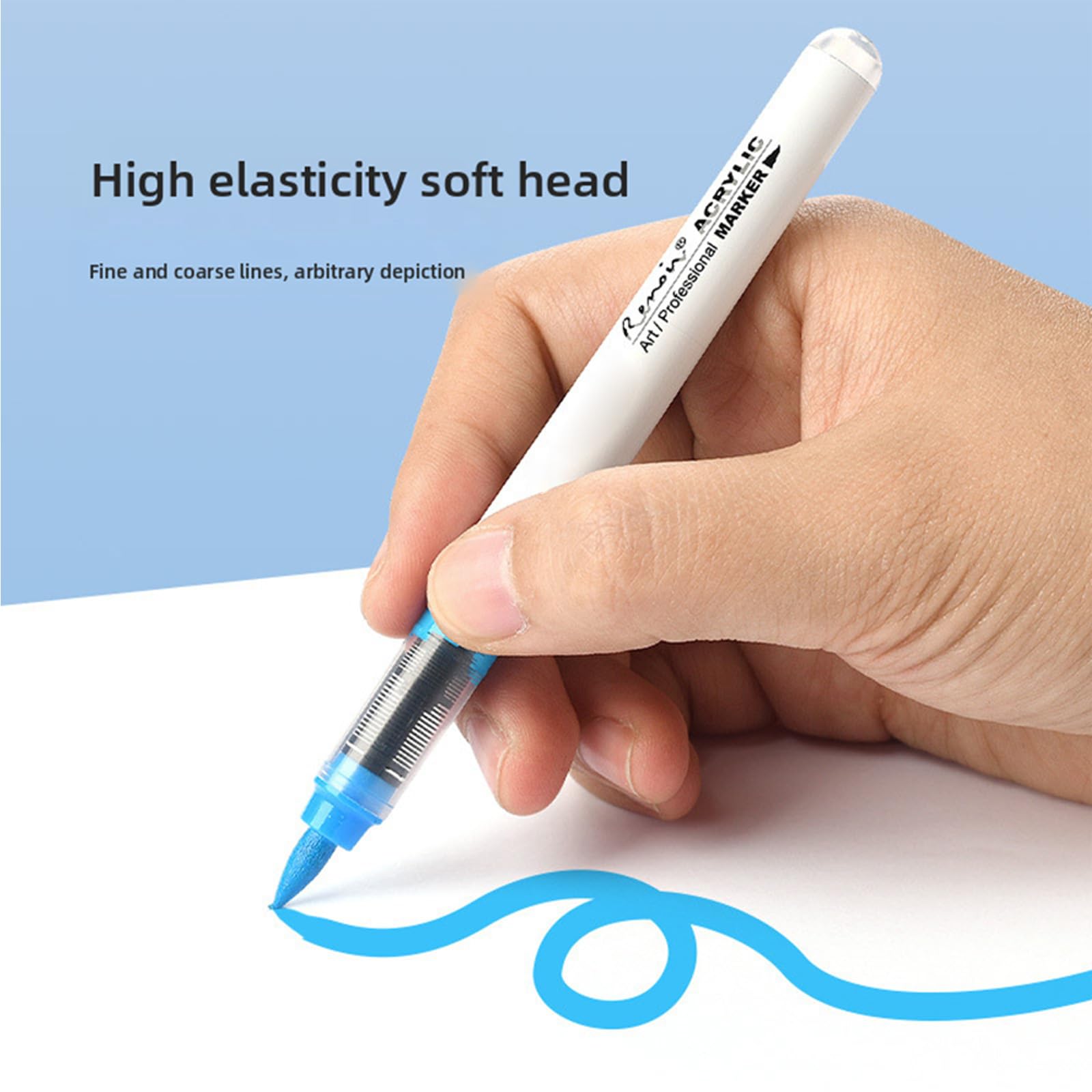 Schnell trocknende Acryl Marker, ergonomisches Design, glattes Schreiben, ideal zum Ausmalen Klassenzimmer, für Erwachsene, professionelles Acryl Marker Set