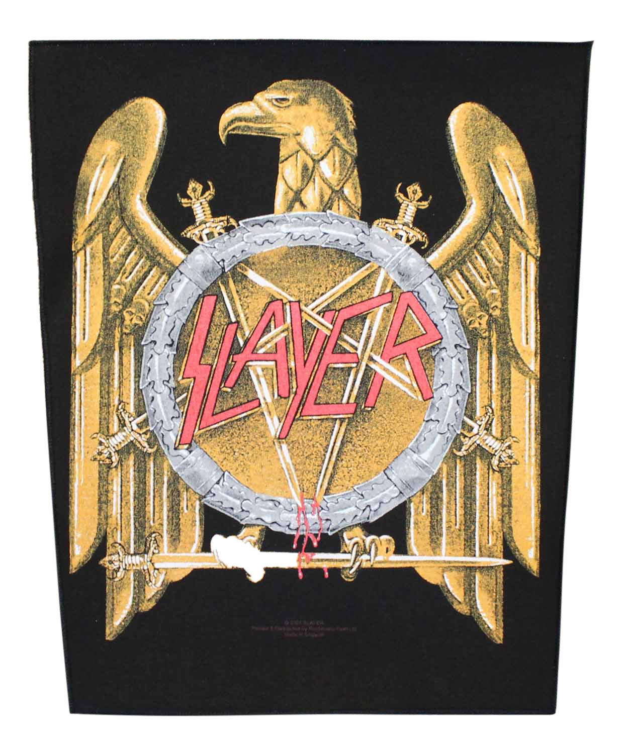 Collection - Golden Eagle Band Logo - Back Patch - 36 cm x 29 cm