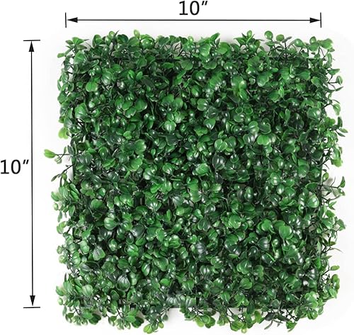 Miniatura 3 de Boshen Paneles de boj artificiales de 10 x 10 pulgadas, 8 piezas, telón de fondo de pared de boj, paneles de pared de seto de boj, telón de fondo