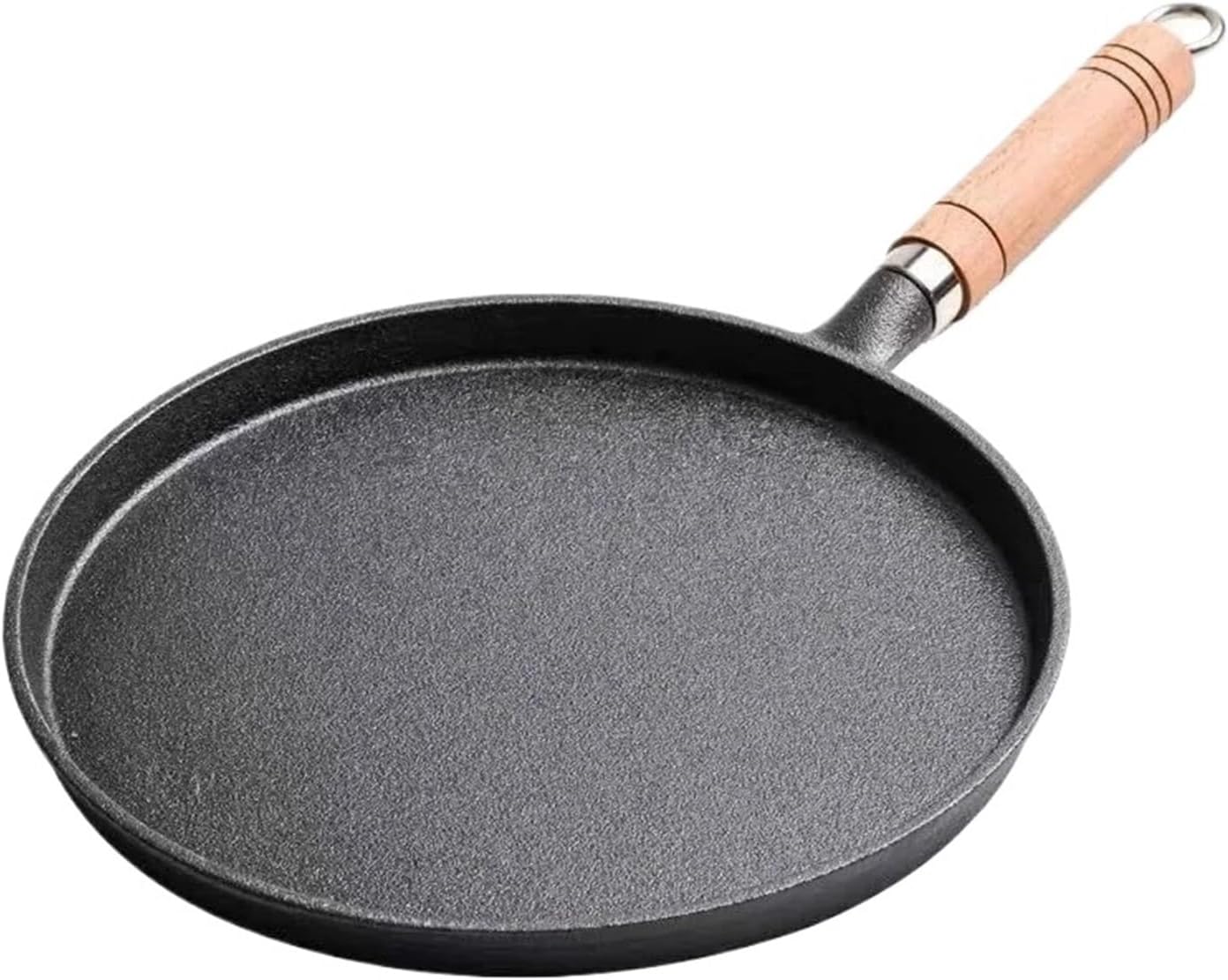 23cm Cast Iron Frying Pan Uncoated Non-stick Egg Pancake Pan Crepe Maker Steak Frying Pot Gas Induction Cooker Kitchen Cookware(20cm)
