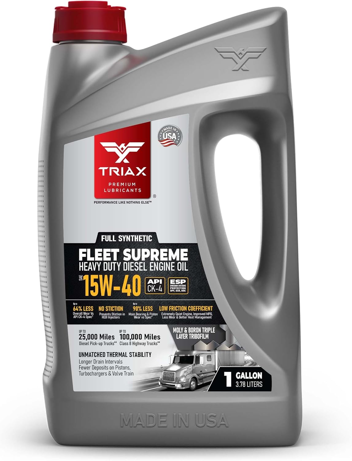 Triax Fleet Supreme 15W-40 API CK-4 Diesel Engine Oil