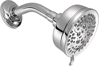 Moen Caldwell 205W2 4.25″ Chrome 5‑Function Shower Head – IPS ½″ Connection, 2.5 GPM