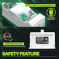 Vista 31 de Fosmon Carga rápida para Xbox Controller Charger Station para Xbox Series X S, Xbox One, Elite con 2 paquetes de baterías recargables de 5280 mWh