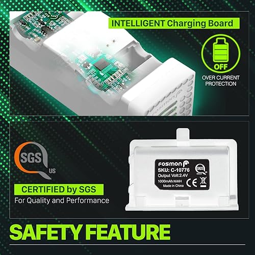 Miniatura 5 de Fosmon Quad PRO 2 Controller Charger Compatible with Xbox Series XS Controllers Not for Xbox One 360 Elite 2 Controllers Dual Dock Charging