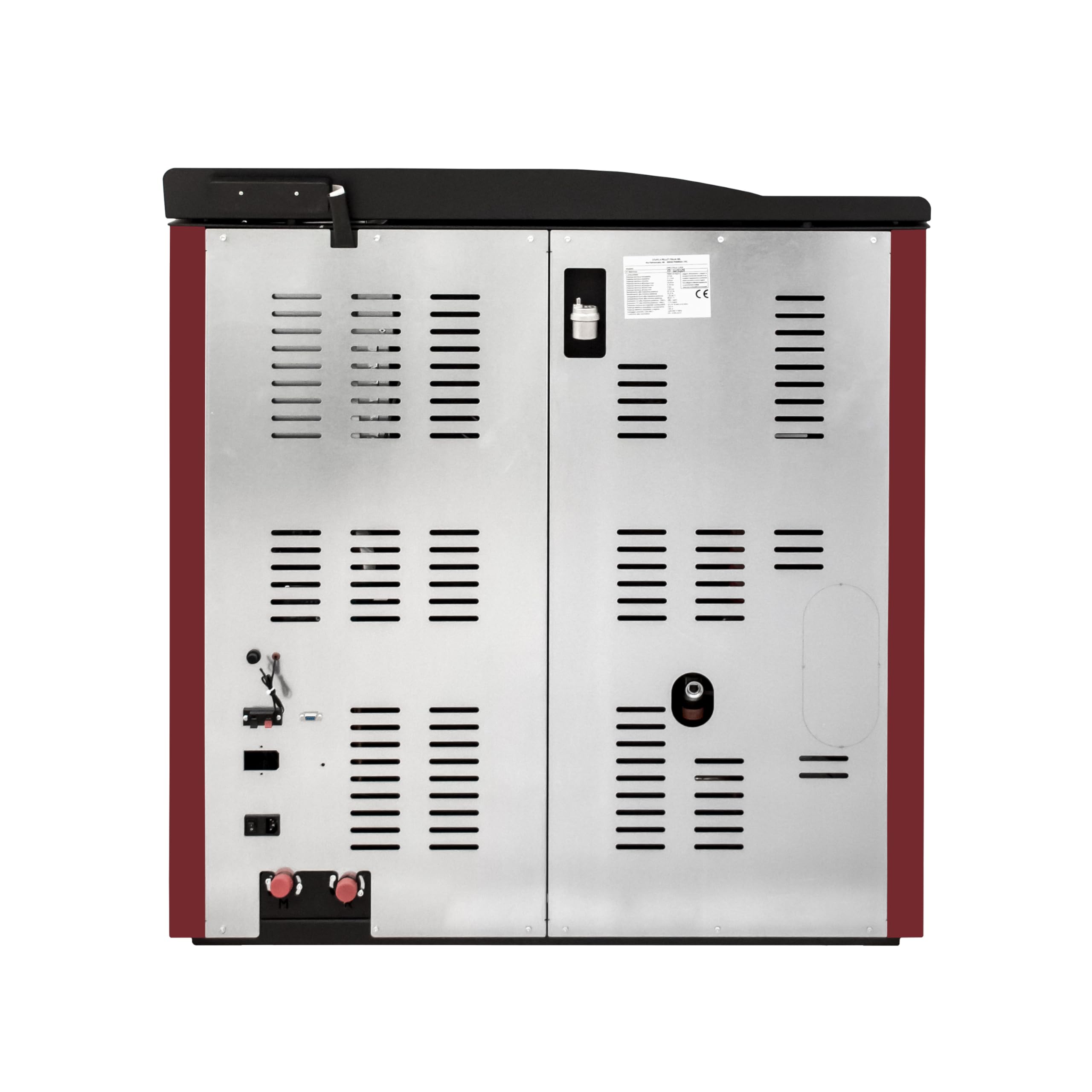 STUFE A PELLET ITALIA Italia 22 KW – Estufa de pellets Hydro para calefacción y agua caliente, eficiencia 90% calentador, 140 m², diseño fino, autonomía de 16 h, programable, 5 potencias, garantía de