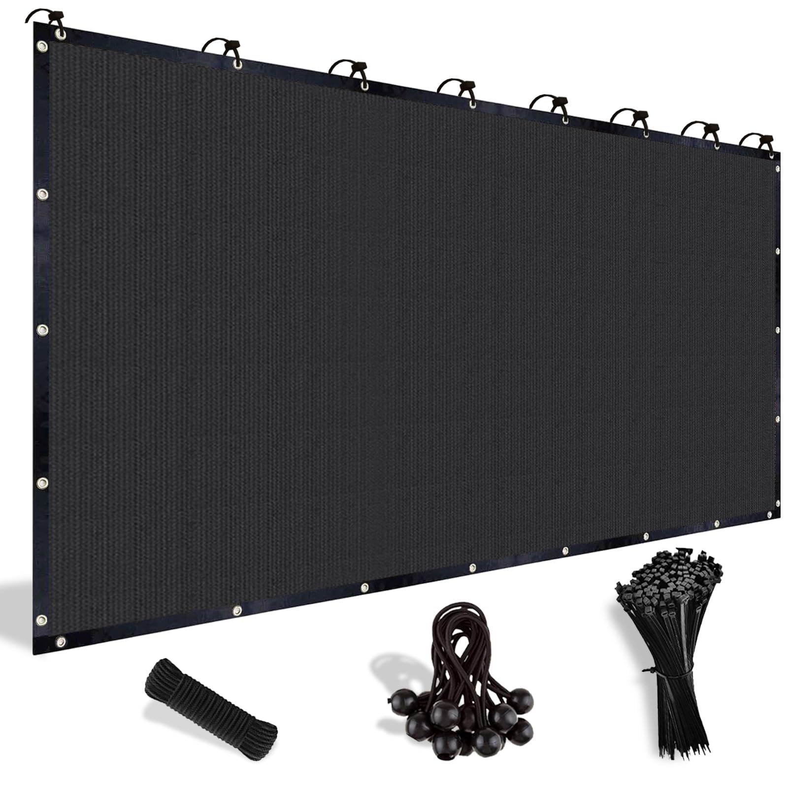 Shade&Beyond Filet d'Ombrage 3x5m HDPE 160g/m², Toile Protection Solaire 90% UV avec Œillets Inoxydables, Voile d'Ombrage Renforcé Coupe-Vent pour Jardin, Pergola, Terrasse, Piscine, Serre, Noir