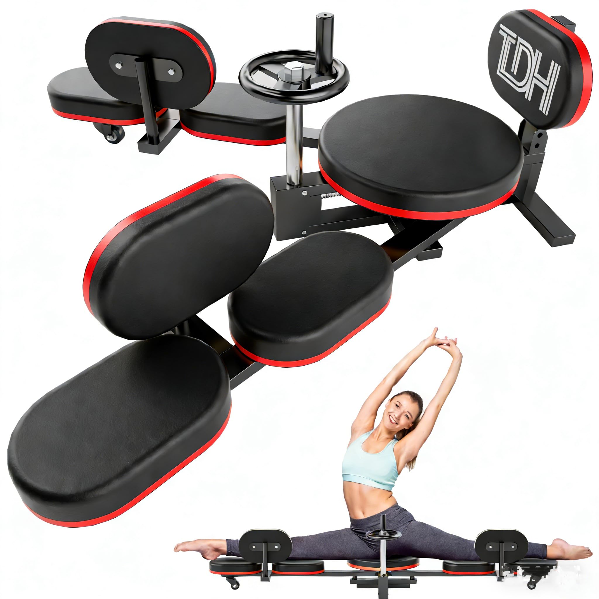 TDH Leg Stretcher, 220LBS Stretcher Machine,200° Adjustable Split Machine for Ballet, Dance,Yoga, Flexibility Stretching Equipment to Relieving Leg