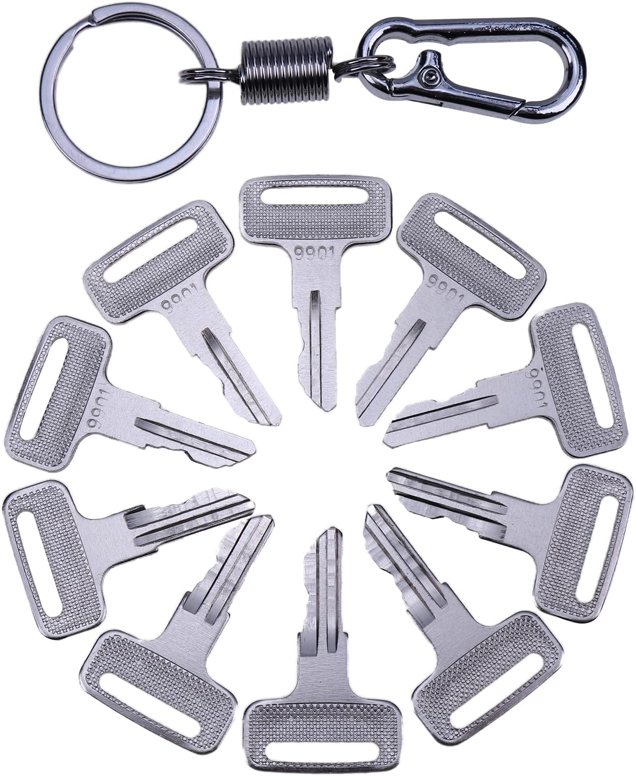 ZTUOAUMA 10X Ignition Keys with Key Chain #9901 2860030 for JLG Manlift and Scissors Lift 2033E3 1932E3 1532E2 1932E2 2632E2 3246E2 2032E2 2646ES