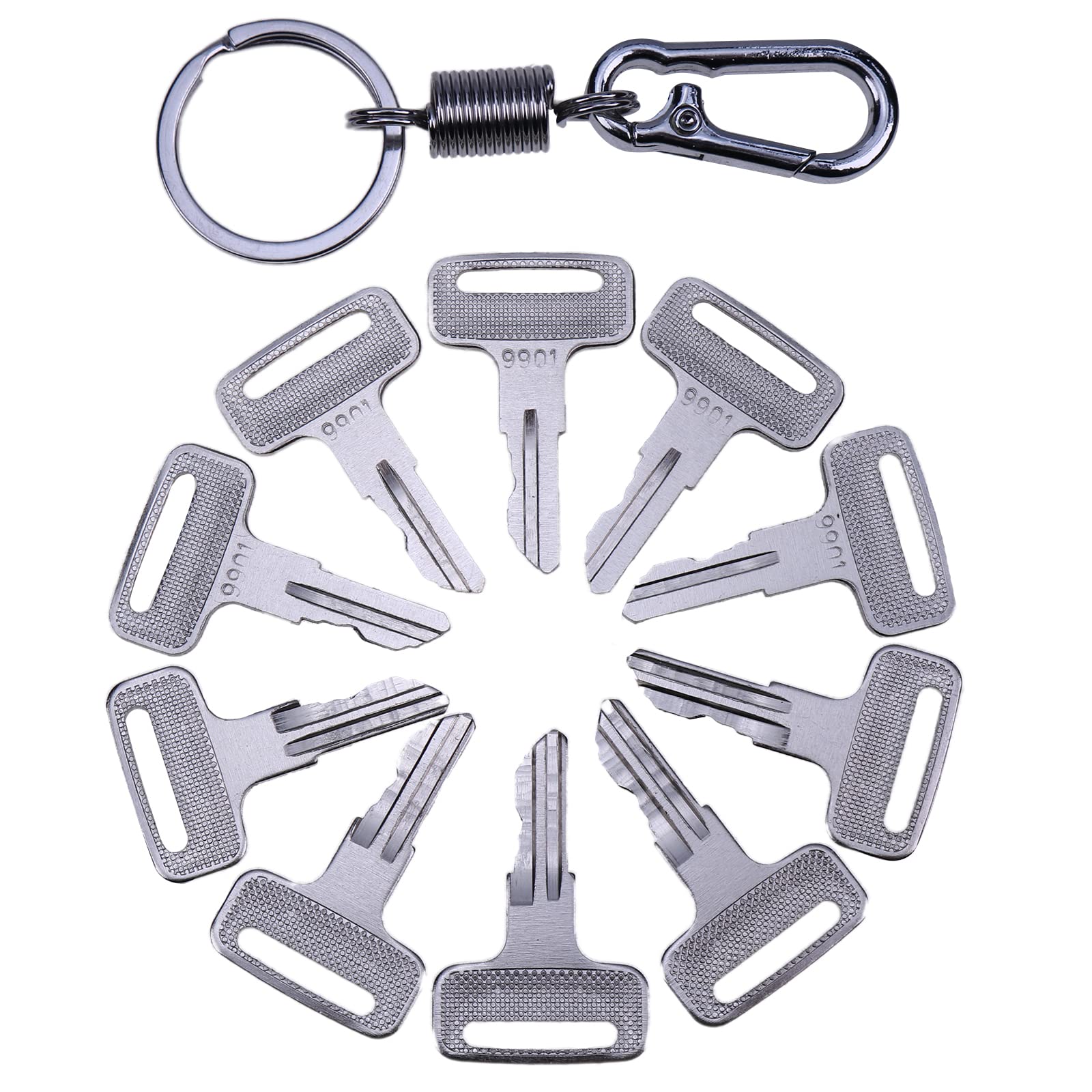 ZTUOAUMA 10X Ignition Keys with Key Chain #9901 2860030 for JLG Manlift and Scissors Lift 2033E3 1932E3 1532E2 1932E2 2632E2 3246E2 2032E2 2646ES